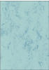 Marmorpapier - 50 Blatt - 200g/m2 blau, Sigel, 21x29.7 cm
