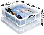 Really Useful Box Ablagebox 70 Liter transparent, 81x22.5x62 cm