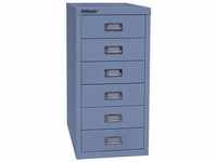 Schubladenschrank »MultiDrawer« A4, einbahnig, 6 Schübe blau, Bisley, 27.9x59x38