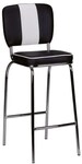 Wohnling Barhocker American Diner Vintage-Design Kunstleder schwarz, 40x100 cm