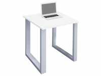 Schreibtisch »Lona« 80/50 cm Bügel-Fuß-Gestell weiß weiß, VCM, 80x76x50 cm