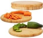 relaxdays Fr&uuml;hst&uuml;cksbretter 25 cm 4er-Set braun, 25x25 cm
