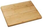 relaxdays Schneidebrett Bambus antibakteriell braun, 50x56.5x2 cm