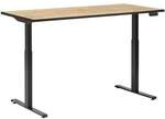 M&ouml;belpartner Schreibtisch h&ouml;henverstellbar (elektrisch) &raquo;Country&laquo; 160 cm braun,