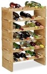 relaxdays Weinregal 36 Flaschen stapelbar, 60x86x28.5 cm