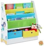 relaxdays Kinderregal &raquo;Boxen + H&auml;ngef&auml;chern&laquo; gr&uuml;n