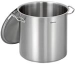 Bartscher Kochtopf Edelstahl 25 Liter mit Deckel silber, 32x32.6x32 cm