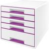 Schubladenbox »WOW Cube 5214« violett, Leitz, 28.7x27x36.3 cm