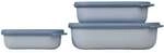 MEPAL 3er-Pack Frischhaltedose &raquo;Cirqula&laquo; 0,5 / 1,0 / 2,0 l blau