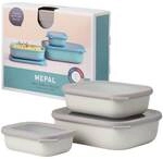 MEPAL Frischhaltedosen-Set &raquo;Cirqula rechteckig flach&laquo; 3 St&uuml;ck wei&szlig;, 20x7x25 cm