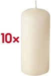 Papstar 10er-Pack Stumpenkerze &Oslash; 40 mm gold