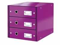Schubladenbox »Click & Store 6048« violett, Leitz, 28.6x28.2x35.8 cm