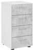 Schubladenschrank »Z-Line« 4 Schübe weiß, HAMMERBACHER, 40x74.8x42 cm