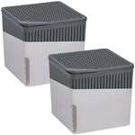 Wenko 2er-Pack Raumentfeuchter &raquo;Cube&laquo; 1000 g grau