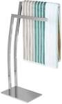 relaxdays Handtuchhalter Edelstahl WIMEDO 84 x 32 x 20 cm silber silber