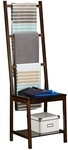 relaxdays Handtuchhalter Bambus dunkelbraun 133 x 40 x 42 cm braun