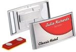 Durable Namensschilder mit Magnet &raquo;Classic&laquo; 65x30 mm silber, 6.5x3 cm