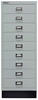 Schubladenschrank »MultiDrawer« A3, einbahnig, 9 Schübe grau, Bisley, 34.9x94x43.2