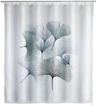 Wenko Anti-Schimmel Duschvorhang &raquo;Ginko&laquo; Textil 180 x 200 cm, 180x200 cm