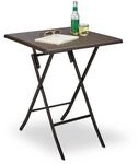 relaxdays Gartentisch klappbar BASTIAN quadratisch 61,5 x 61,5 cm braun