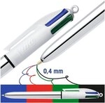 BIC 4-Farb-Kugelschreiber &raquo;4 Colours Shine&laquo; silber