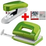 Novus Locher-Tacker-B&uuml;roset &raquo;Evolution Twin Set fresh&laquo; gr&uuml;n