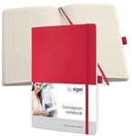 Sigel Notizbuch &raquo;Conceptum&laquo; A4 kariert - 194 Seiten rot