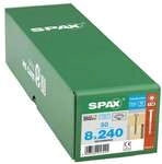 SPAX Holzbauschrauben T40 Tellerkopf Edelstahl A2 8 x 240 mm 50 St&uuml;ck silber