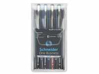 4er-Etui Tintenroller »One Business« silber, Schneider
