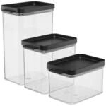 MEPAL Vorratsdosen-Set &raquo;Omnia&laquo; 0,7 / 1,1 / 2,0 L schwarz, 9.4x14.5 cm