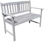 Garden Pleasure Holz-Gartenbank &raquo;Stirling&laquo; f&uuml;r 2 Personen grau, 110x86 cm
