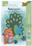 folia Tonpapierblock 130g/m&sup2; 10 Farben A3 10 Blatt gelb, 29.7x42 cm