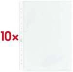 Herlitz Prospekth&uuml;lle A4 glasklar - 10 St&uuml;ck transparent, 23x30.5 cm