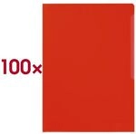 Durable 100er-Pack Sichth&uuml;llen A4 farbig genarbt &raquo;2337&laquo; rot