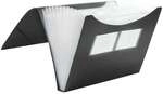 Foldersys F&auml;chermappe - 12 F&auml;cher (stabil) schwarz, 33.4x23.5x2.8 cm