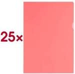 Oxford Sichth&uuml;llen A4 rot PVC-Hartfolie 25 St&uuml;ck rot, 21.8x30.8 cm