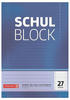 Schulblock »1052527« A4 liniert (Lineatur 27) blau, Brunnen