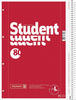 Collegeblock »Student Linkshänder« A4 kariert, holzfreies Papier rot, Brunnen