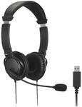 Kensington On-Ear USB-Kopfh&ouml;rer schwarz