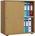 VCM Schiebet&uuml;renschrank &raquo;Lona&laquo; 2 OH breit braun, 70x74x37 cm