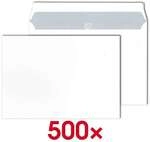 Mailmedia Briefumschl&auml;ge DIN C5 ohne Fenster 500 St&uuml;ck wei&szlig;, 22.9x16.2 cm