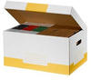 Klappdeckel-Container »Color« - 10 Stück gelb, cartonia, 52.3x26x34.5 cm