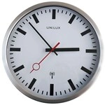 unilux Wanduhr STATION metallgrau 355 mm grau