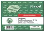 Sigel Formularbuch &raquo;Quittungen f&uuml;r Kleinunternehmer SD120&laquo; gelb, 14.8x10.5 cm