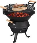 relaxdays Grillfass Gusseisen braun