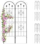 relaxdays 2er-Set Rankgitter 180 cm dunkelgr&uuml;n gr&uuml;n