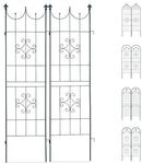 relaxdays 2er-Set Rankgitter Metall silber