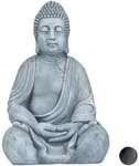 relaxdays Buddha Figur 50 cm grau