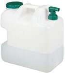 relaxdays Wasserkanister 25 Liter mit Hahn wei&szlig; gr&uuml;n wei&szlig;