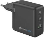 Xlayer Powercharger 65 W - USB-C Ladeger&auml;t - schwarz schwarz, 6x3.5x9.5 cm